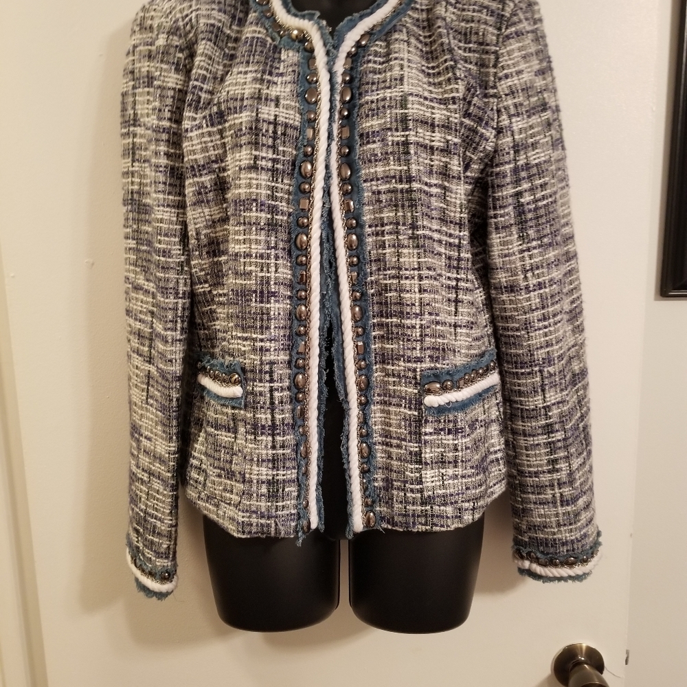 SASSY! Blue Studded Blazer